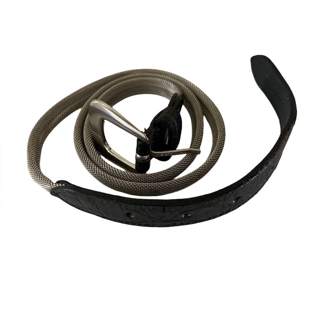 Vintage Ribco USA leather and metal mesh band belt size large